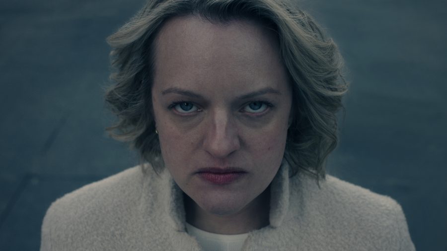 The Handmaid’s Tale -- Season 5 -- June faces consequences for killing Commander Waterford while struggling to redefine her identity and purpose. The widowed Serena attempts to raise her profile in Toronto as Gilead’s influence creeps into Canada. Commander Lawrence works with Nick and Aunt Lydia as he tries to reform Gilead and rise in power. June, Luke and Moira fight Gilead from a distance as they continue their mission to save and reunite with Hannah. June (Elisabeth Moss), shown. (Photo by: Hulu)